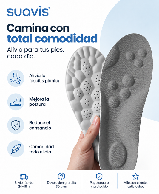 Plantillas Ortopédicas SUAVIS para Fascitis Plantar