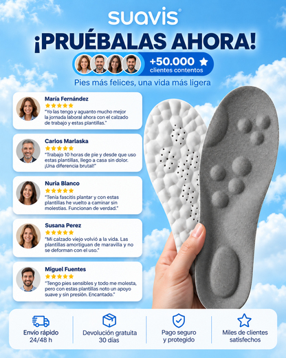 Plantillas Ortopédicas SUAVIS para Fascitis Plantar